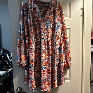 Floral Long Sleeve Dress